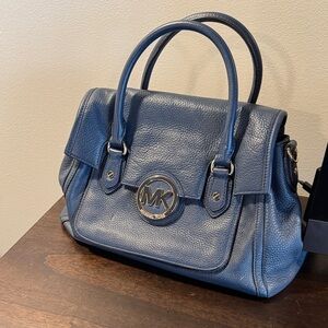 Michael Kors Navy Satchel